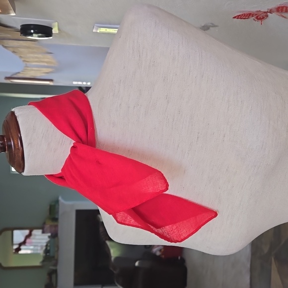 Vixen By Micheline Pitt Ghostbusters Collection Red Cotton Scarf, NWT - Picture 4 of 7